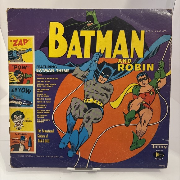 Batman Other - Batman & Robin Record Album 1966 Tifton Audio #78002 The Joker, Penguin Descript